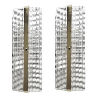 Chromed Murano Glass Wall Sconces by Simoeng, Set of 2 For Sale