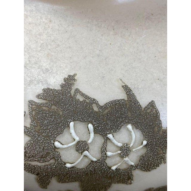 Vintage Italian Capodimonte Floral Relief Table Lamps - Pair For Sale - Image 11 of 12