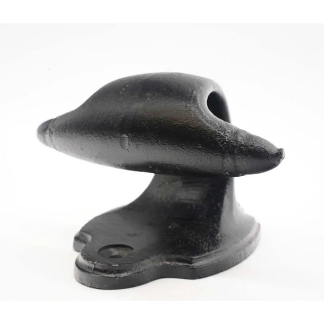 Late 20th Century Late 20th Century Cast Iron Black Enameled Freight Door Pull For Sale - Image 5 of 7