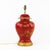 Chinoiserie Vintage Red and Gold Chinoiserie Hand-Painted Landscape Temple Jar Table Lamp For Sale - Image 3 of 12