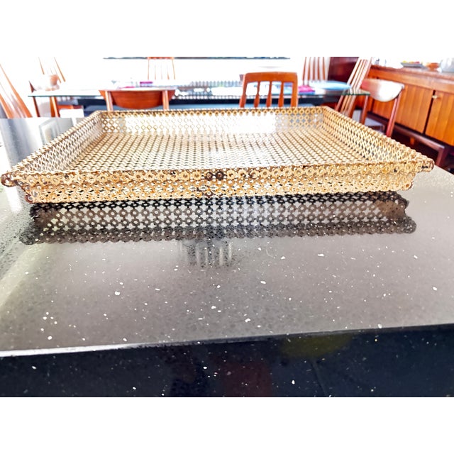 Contemporary Large Rigittulle Tray by Mathieu Mategot, France, 1950s For Sale - Image 3 of 8