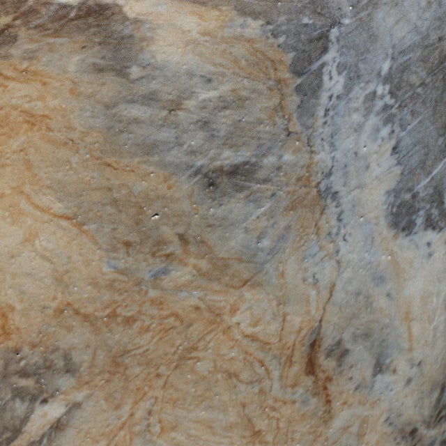 Contemporary Cedar Side Table, Marbled Grey For Sale - Image 3 of 4
