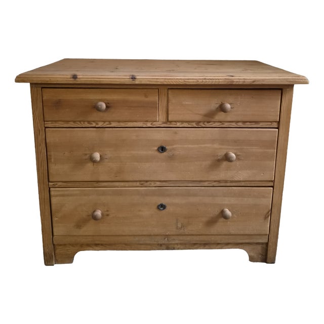 Antique Rustic Pine Chest of Drawers, 1890s For Sale