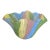 Art Glass Ruffled Decorative Bowl For Sale