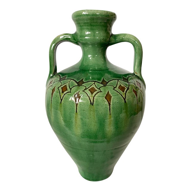 Vintage Green Vase by Góngora Urbedo For Sale