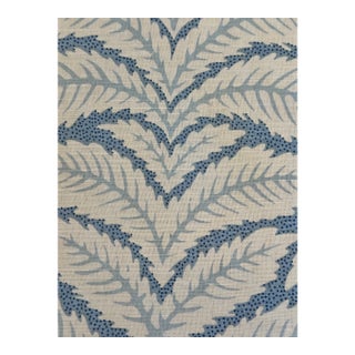 Brunschwig & Fils Talavera Cotton and Linen Print Fabric / Blue 2 6/8 Yards For Sale