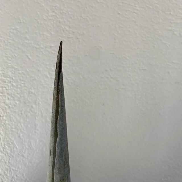 Set of two antique zinc finials. Authentic examples of the craftsmanship of yesteryear, they bear some signs of age,...