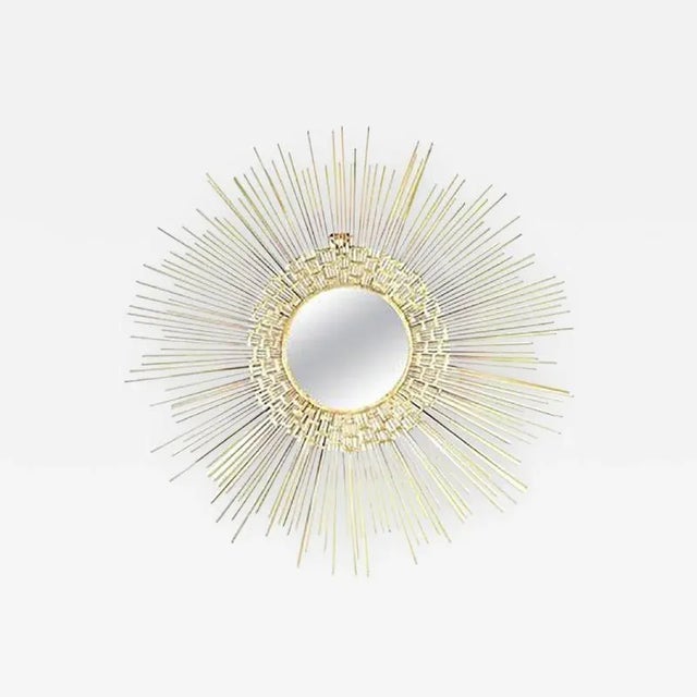 Transparent Brutalist Sunburst Mirror Wall Sculpture For Sale - Image 8 of 8