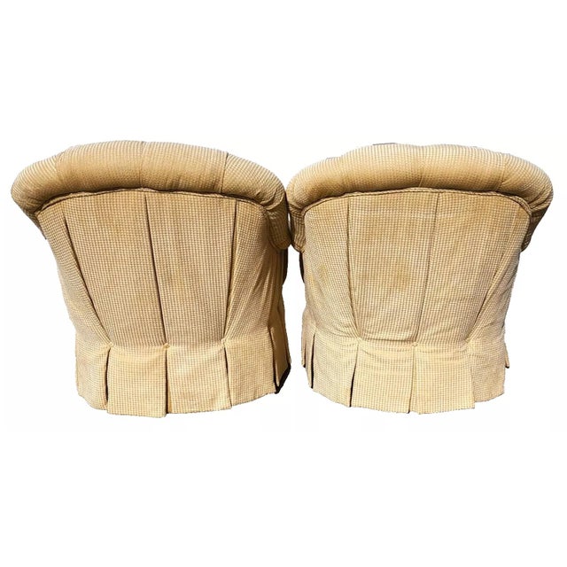 Set of 4 Club Chairs English Oversized by Century Furniture For Sale - Image 10 of 12