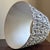 Vintage Blue and White Jacobean Style Floral Pleated Lampshade For Sale - Image 4 of 17