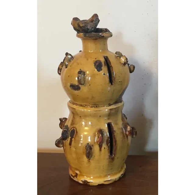 Antique 19th Century English Staffordshire Decorated Redware Bird House Money Box For Sale - Image 9 of 13