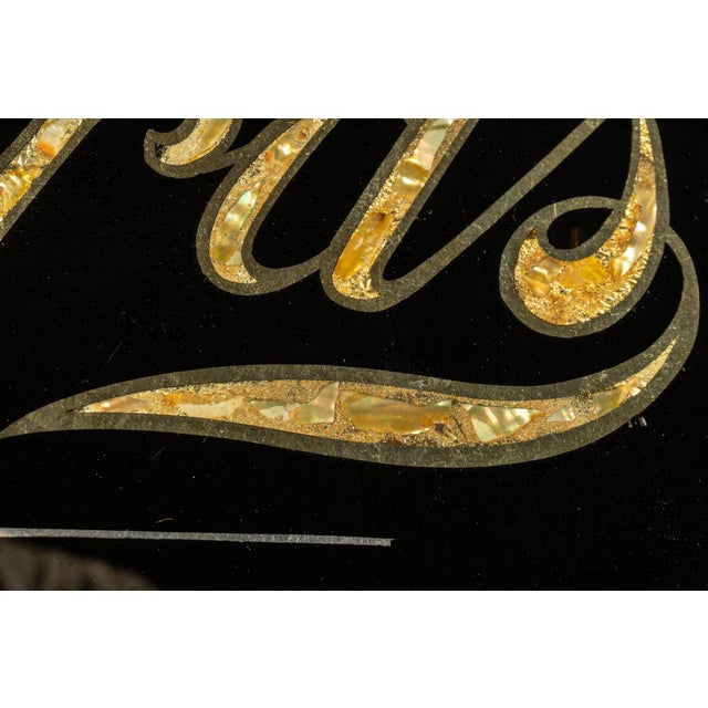 1920s 1920s Sanford's Inks and Mucilages Glass Sign For Sale - Image 5 of 7