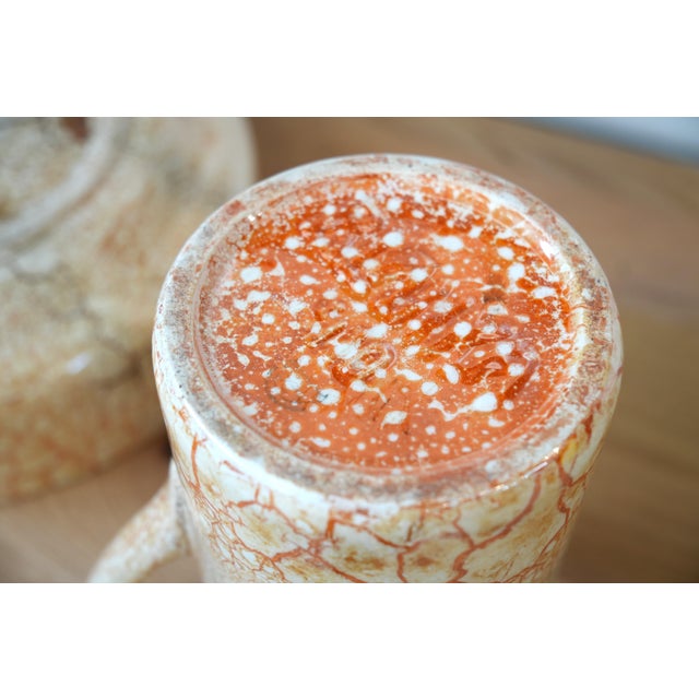 Czech Craquele Ceramic Pitcher & Bowl by Ditmar Urbach, 1980s, Set of 2 For Sale - Image 3 of 7