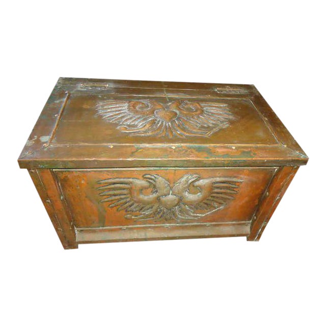 Antique Brass Firewood Box Chairish