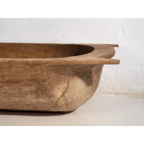 Antique Carved Wooden Bowl For Sale - Image 6 of 9