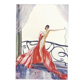 1929 French Art Deco Seductive Nude Print-by Jean-Gabriel Domergue For Sale