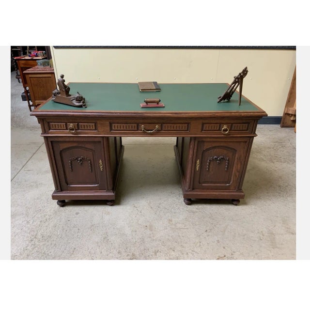 Antique Free-Standing Art Nouveau Desk, 1890s For Sale - Image 3 of 8