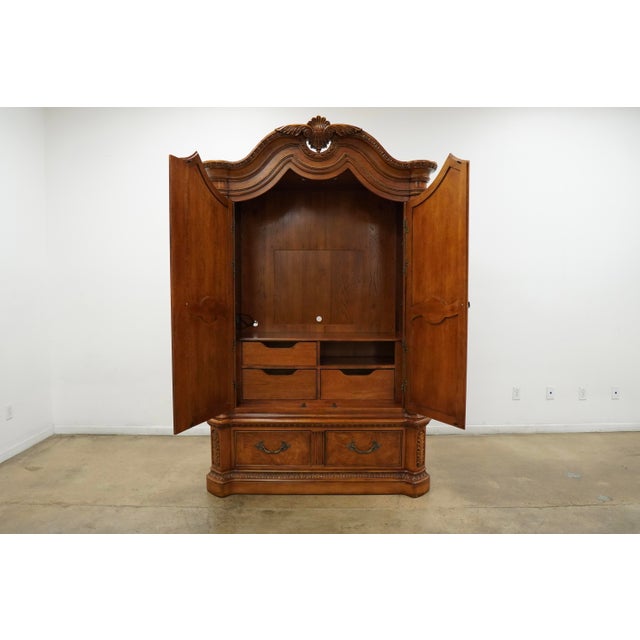 Wood Vintage Rococo Revival Burl Wood Armoire For Sale - Image 7 of 18