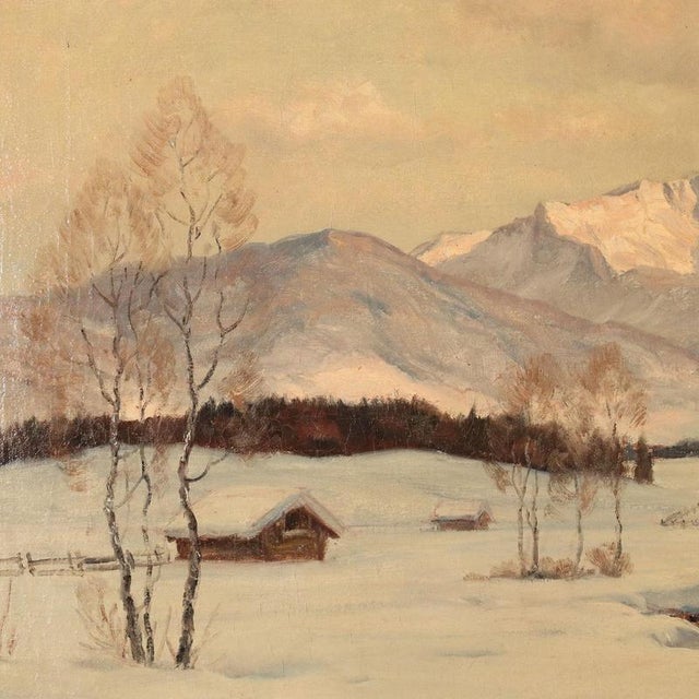 Erwin Kettemann, Alpine Landscape, Oil on canvas, Framed For Sale - Image 6 of 12