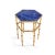 2020s Vintage Styled Lapis Lazuli Side Table With Designer Base in Brass Finish For Sale - Image 5 of 5