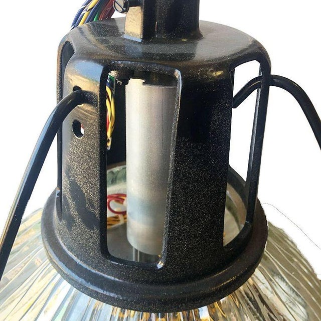 Metal Holophane Industrial Hanging Pendant Lights, 14 Available For Sale - Image 7 of 7