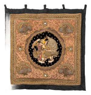 Thai Kinnara Embroidered Kalaga Tapestry