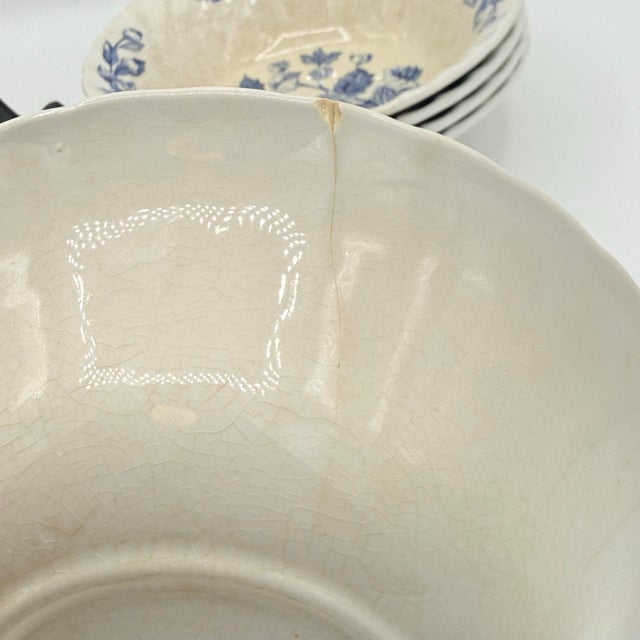 English English Royal Wessex “Indian Tree” Ironstone Bowls by Swinnerton - Set of 7 For Sale - Image 3 of 10