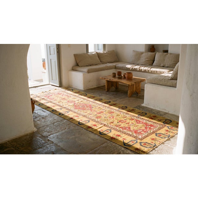 1870s Antique Brown Geometric Caucasian Shusha Karabagh Hallway Runner Rug For Sale - Image 14 of 15