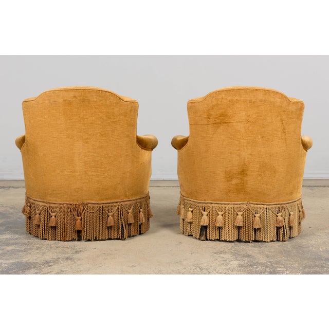 19th Century French Napoleon III Armchairs W/ Golden Ochre Mohair - A Pair For Sale - Image 18 of 18
