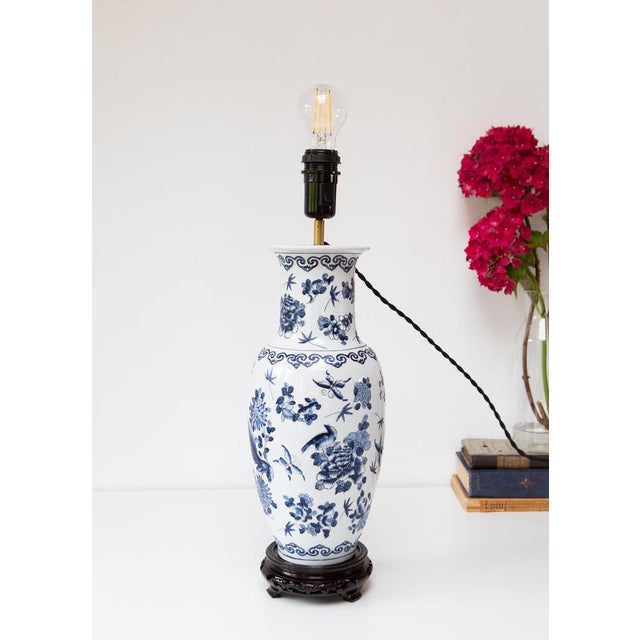 Vintage Chinese Hand Painted Table Lamp, 1940s For Sale - Image 9 of 9