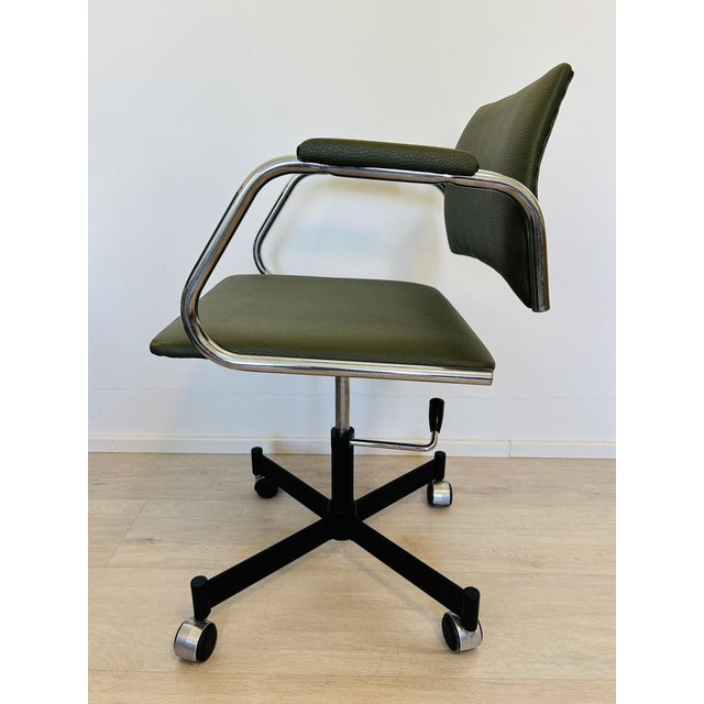 Metal Vintage Olive Desk Chair from Kovona, 1976 For Sale - Image 7 of 10