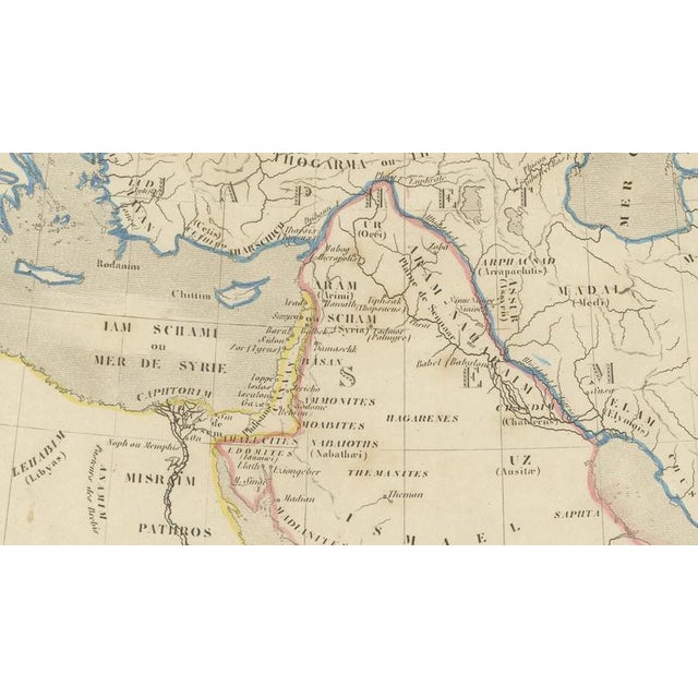 Paper Antique Map of the Biblical Lands For Sale - Image 7 of 9