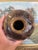 Brown Studio Pottery Vase by Nelson With Incised Geometric Motifs and Earthy Glaze. For Sale - Image 8 of 9