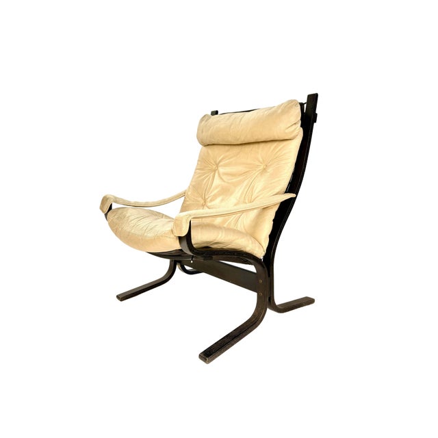 Cream Leather Siesta Chair by Ingmar Relling, 1970s For Sale - Image 8 of 8