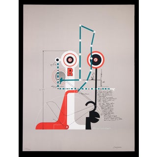 Mario Persico, Signals Dialoguing, Original Lithograph, 1970 For Sale