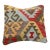 Arteverk Handwoven Afghan Kilim Pillow — Red & Gold Geometric Patchwork For Sale