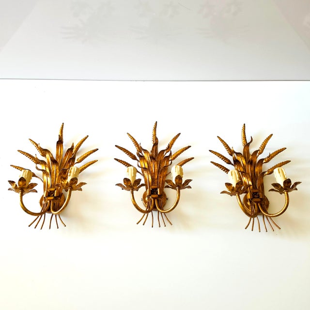 1970s Wall Lamps in the style of Hans Kögl, Coco Chanel, France, 1970s, Set of 3 For Sale - Image 5 of 15
