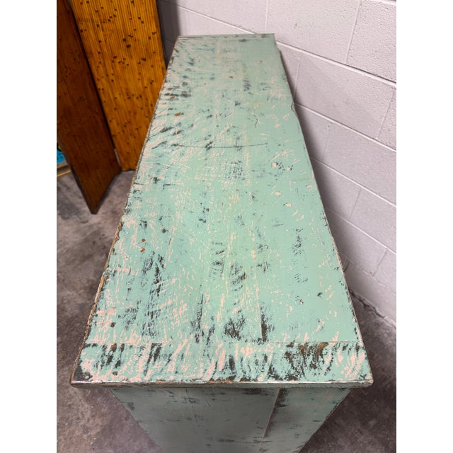 Unusual Antique Venetian Plaster Finish Console Cabinet For Sale In Greensboro - Image 6 of 6
