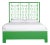 Ohana Platform Bed Queen, Bright Green For Sale
