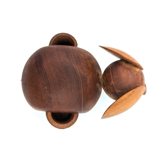 1950s Danish Teak Wood Elephant Toothpick Holder For Sale - Image 9 of 10