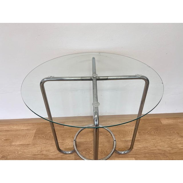 Bauhaus Chrome and Glass Table,1930s For Sale - Image 6 of 10