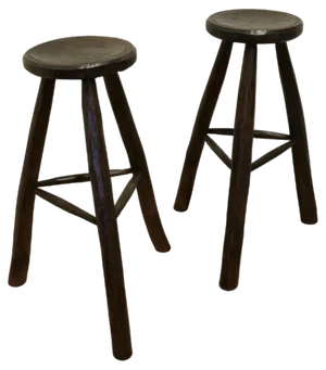 Vintage French High Stools, 1950, Set of 2