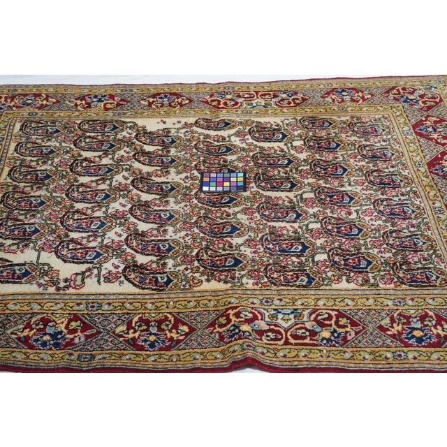 Vintage Persian Qum Rug 4'6'' x 6'7'' For Sale - Image 12 of 12