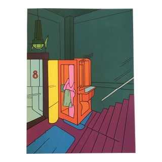 Adami Original Lithograph Dm07188 Derriere Le Miroir 1970 For Sale