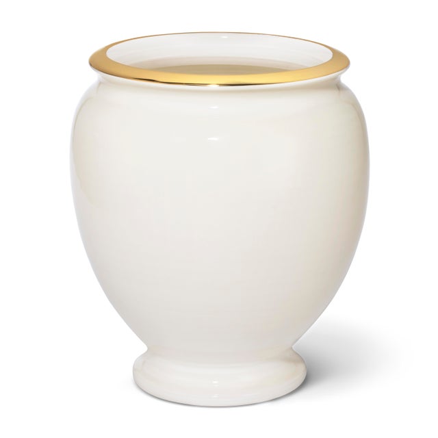 Contemporary AERIN Siena Medium Vase, Cream For Sale - Image 3 of 3