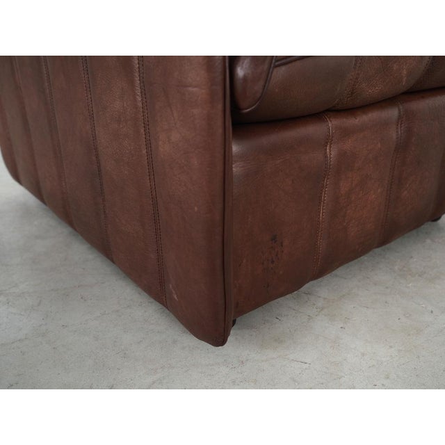 Swiss Brown Leather Armchair from de Sede, 1970s For Sale - Image 18 of 18
