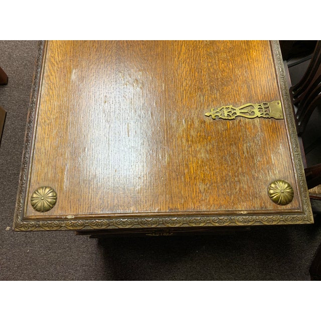 20th Century Dutch Style Oak Chest For Sale - Image 4 of 14