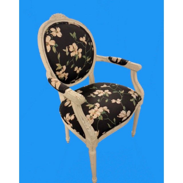 A Set of Eight Maison Jansen Style French Louis XVI Chairs With New Upholstery For Sale - Image 10 of 12