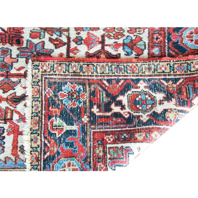 Early 20th Century Persian Heriz Rug For Sale - Image 4 of 15