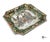 Mid 20th Century Vintage Qing Period Famille Rose Medallion Square Decorative Plate For Sale - Image 5 of 8